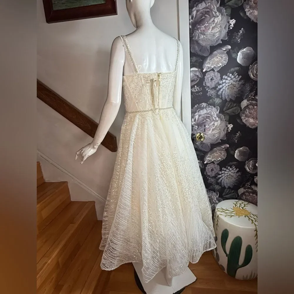 Bronx and Banco Mademoiselle Bridal Midi Dress/ size M - Picture 8 of 10